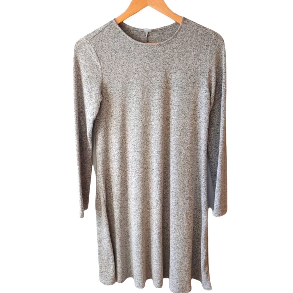 Old Navy Heathered Grey Crew Neck Long Sleeve Sweater Dress Size Small